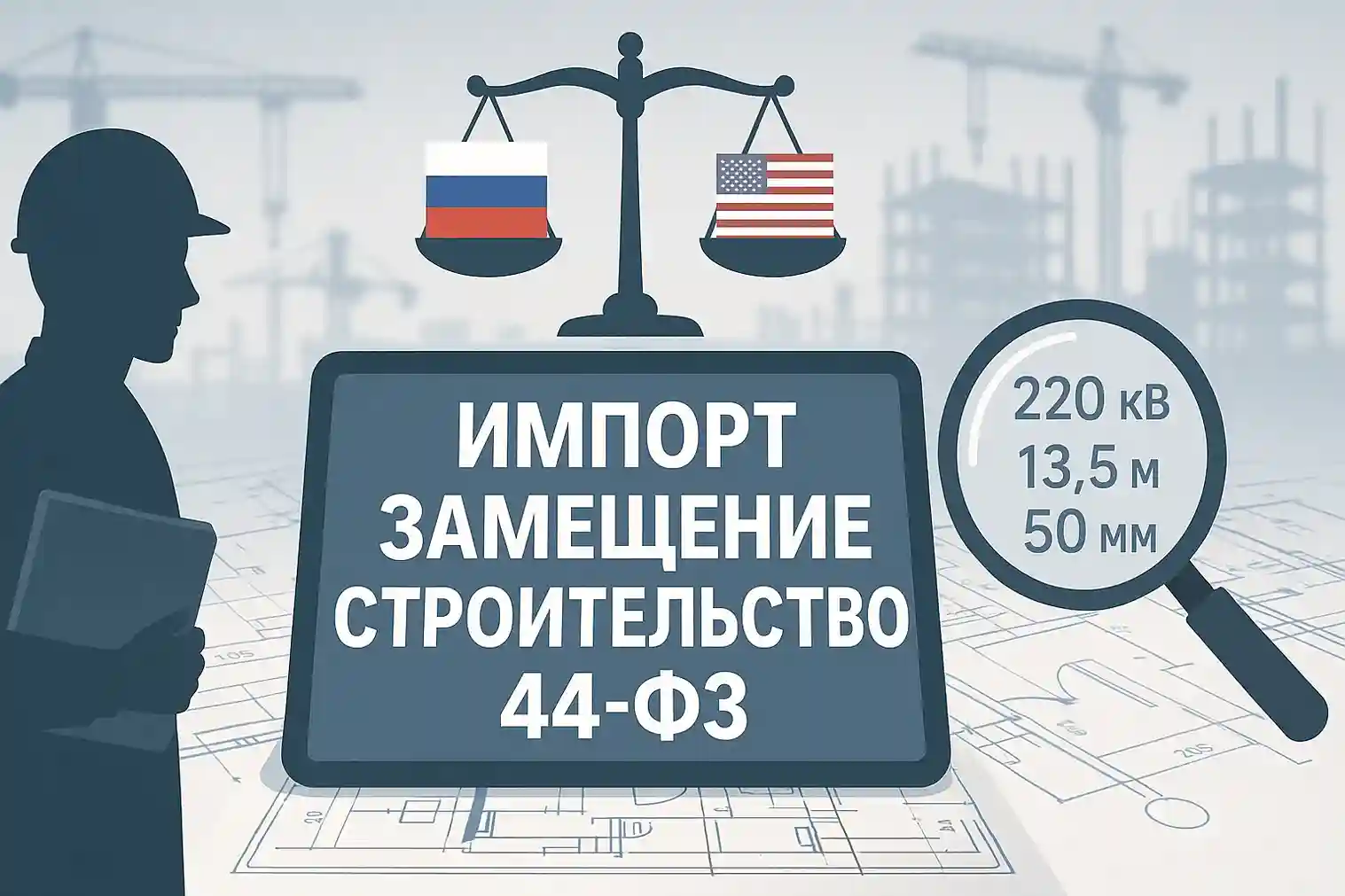 Импортозамещение в закупках строительных работ (Закон № 44-ФЗ)
