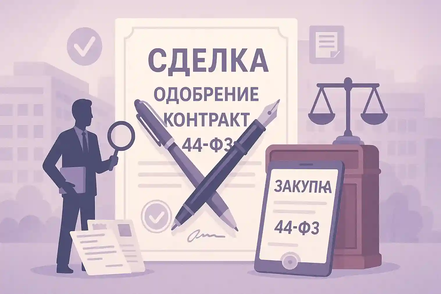 Одобрение крупной сделки при участии в закупках по Закону № 44-ФЗ